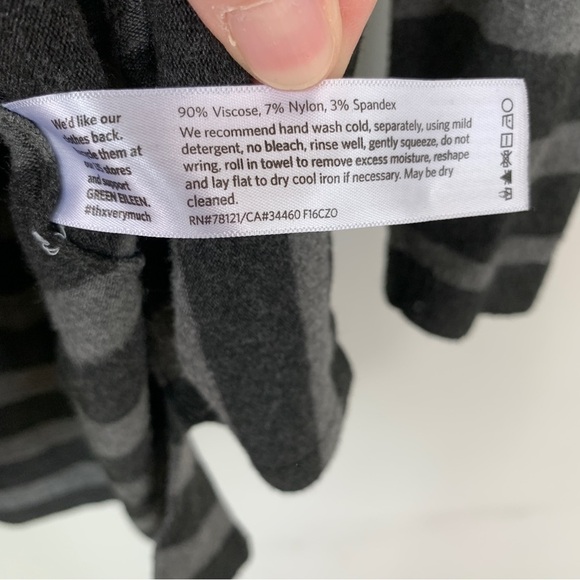 Eileen Fisher Gray Striped Tunic Dress Size S/P - Picture 5 of 5